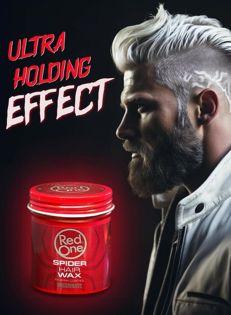 Redone RedOne Spider Hair Wax Maximum Control Passionate 100ml – Strong Hold & Flexible Styling Wax - Image 2