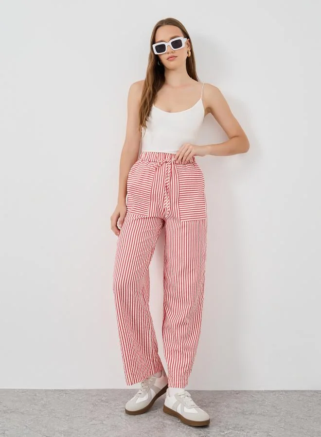 تايك تو Take Two Striped Loose Fit Pants