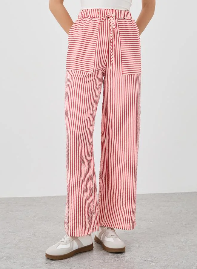 تايك تو Take Two Striped Loose Fit Pants
