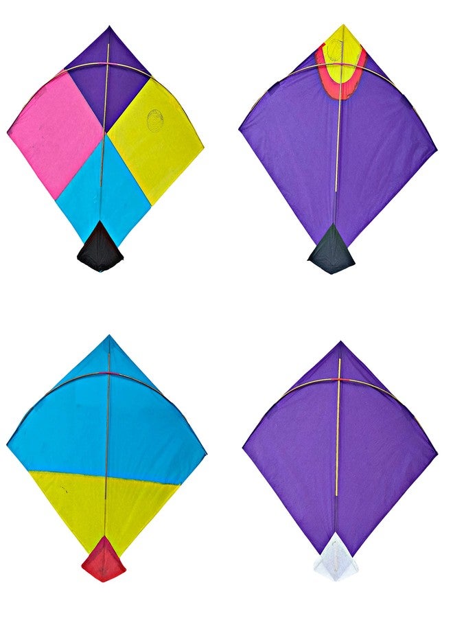 Ruhani Paper Kite Patang Large Size Cheel Kite Patang Multi Color (Pack of 10),Kid - Image 1