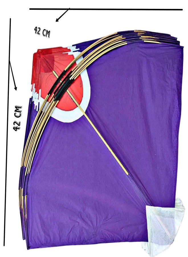 Ruhani Paper Kite Patang Large Size Cheel Kite Patang Multi Color (Pack of 10),Kid - Image 4