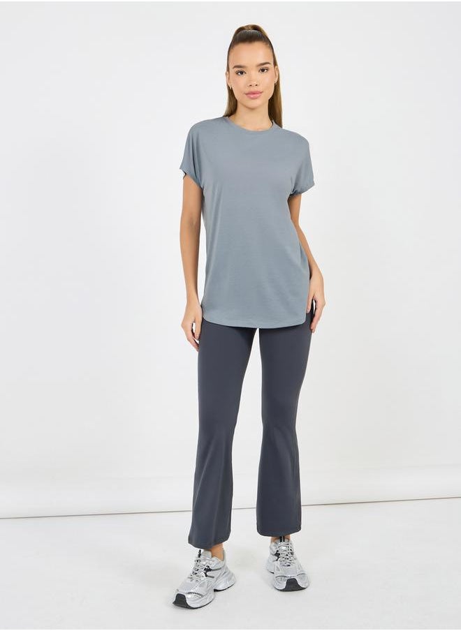 Pack of 2 - Solid Curved Hem Top