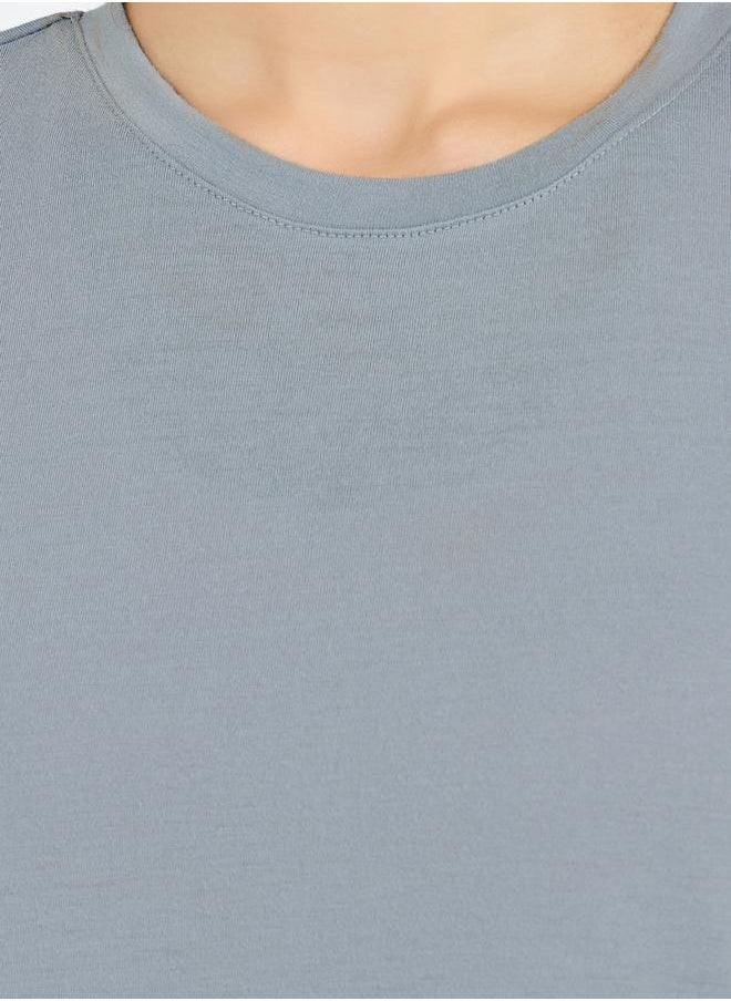 Pack of 2 - Solid Curved Hem Top