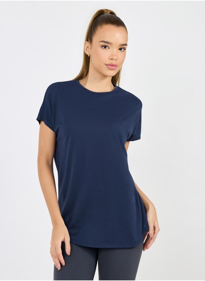 Pack of 2 - Solid Curved Hem Top