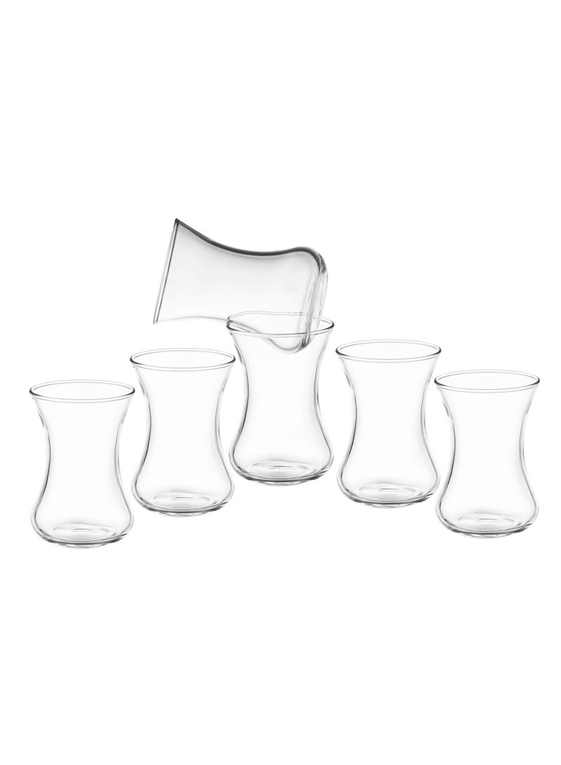 باساباش طقم 6 كاسات شاي زجاج تركي باشا باش - Image 2