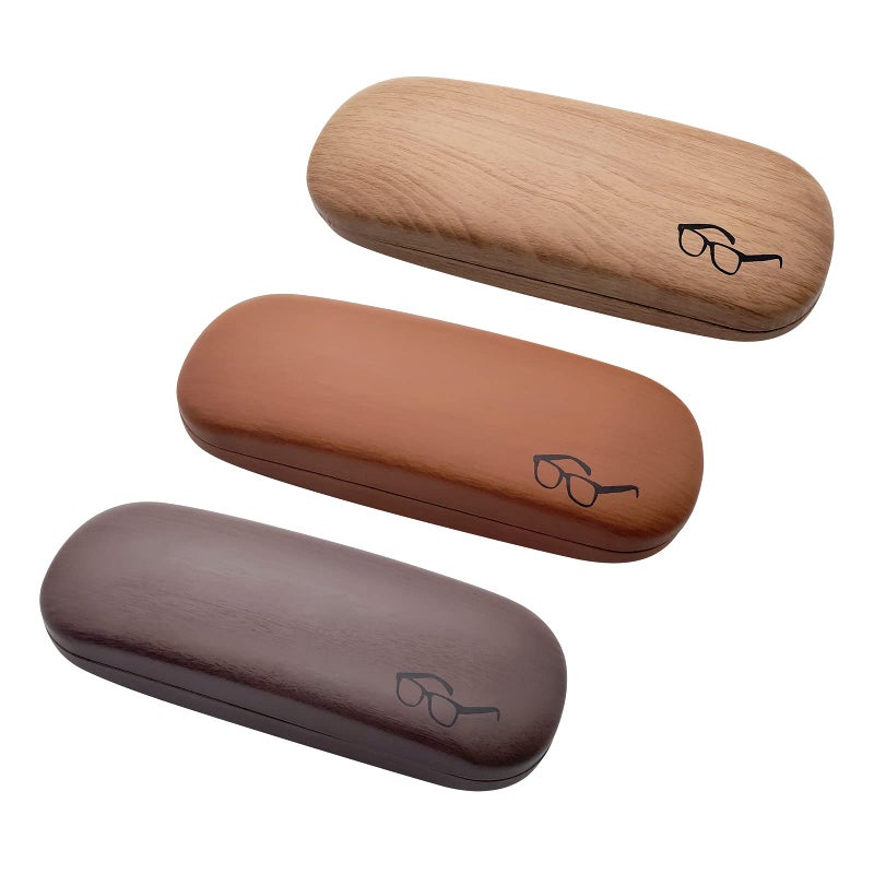 HSYMQ HSYMQ Hard Shell Glasses Case, Eye Glass Carry Case for Men Women, 3 Pack Eyeglass Sunglasses Cases  - Image 1