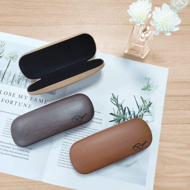 HSYMQ HSYMQ Hard Shell Glasses Case, Eye Glass Carry Case for Men Women, 3 Pack Eyeglass Sunglasses Cases  - Image 5