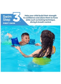 SwimWays Soft Swimmies Toddler Floaties, Learn-To-Swim Inflatable Pool Floats & Arm Floaties, Swimming Pool Accessories For Kids Aged 3-5, Blue  - Image 2