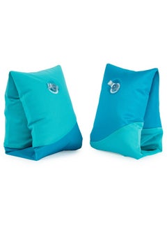SwimWays Soft Swimmies Toddler Floaties, Learn-To-Swim Inflatable Pool Floats & Arm Floaties, Swimming Pool Accessories For Kids Aged 3-5, Blue  - Image 1