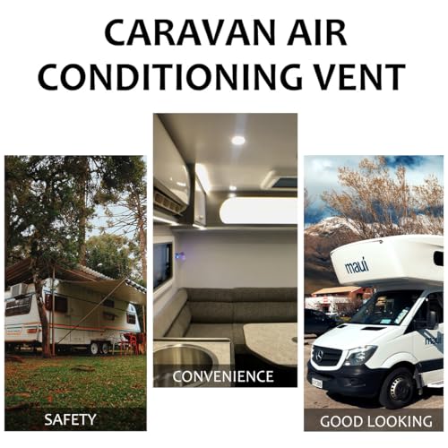 Garneck 1 Set Dashboard Air Conditioner Vent - Round AC Air Outlet Vent for 3 Inch Tube - Exhaust Grille Side Roof Ventilation Outlet Black for Car RV ATV A/C - Image 5