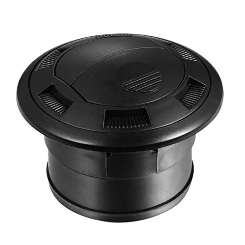 Garneck 1 Set Dashboard Air Conditioner Vent - Round AC Air Outlet Vent for 3 Inch Tube - Exhaust Grille Side Roof Ventilation Outlet Black for Car RV ATV A/C - Image 1