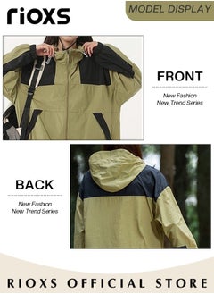 RIOXS Men's Women's Couple Casual Outdoor Hooded Outdoor Jacket for UV Protection Lightweight and Cool Jacket Quick Drying Sportswear  - Image 2