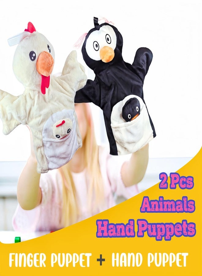 SAURAWAN Chick Plush Hand Puppet for Toddlers and Kids Age 3-5 4-8, Farm Friend Animals Educational Toys, Chicken Finger Hand Puppet Toys, Parent-Child Interactive Games, Animal Theme Party - Image 5