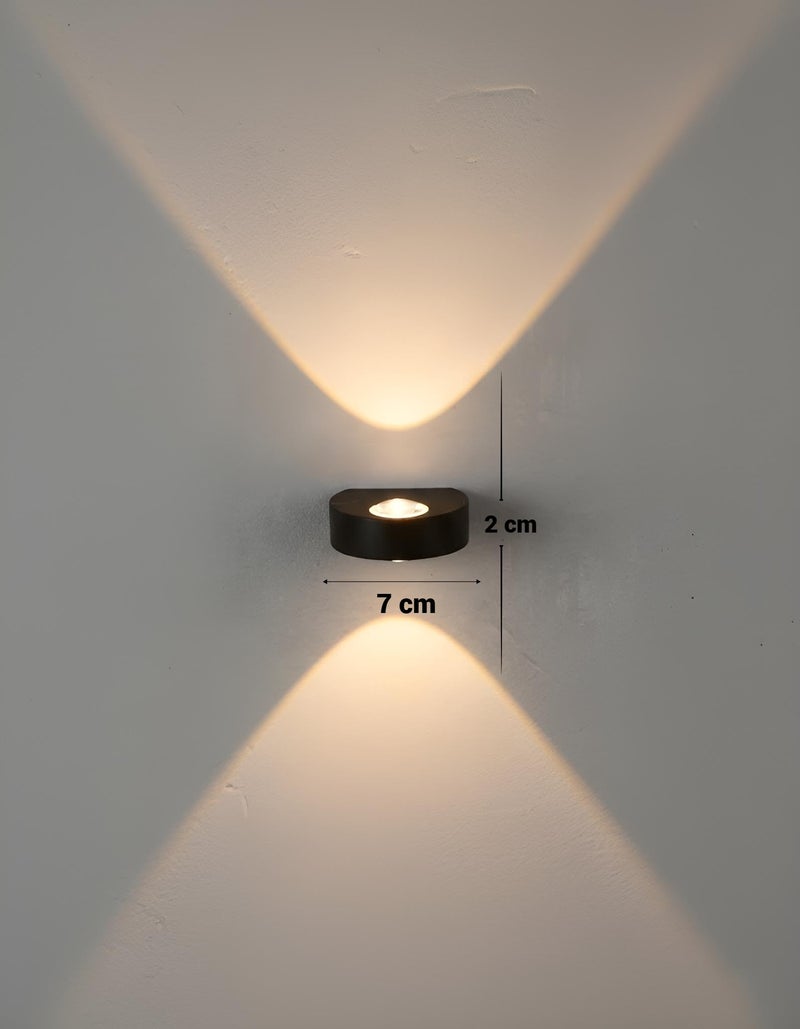 FILLISKA® Ultra Slim LED Indoor/Outdoor Wall Light, IP-65 Rainproof & Shockproof Body. (Slim MattBlack 1up + 1down)(2 Year Warranty) - Image 4
