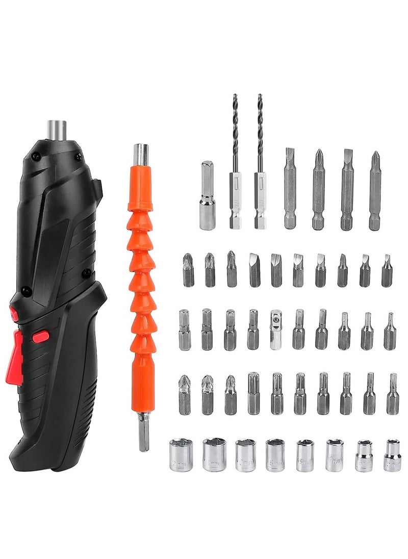 Generic - Cordless Drill Set, Rechargeable Power Screwdriver Set, With LED Lights, Suitcase, 47PCS Drill/Screwdriver Accessories, Suitable For Home and Office Manual Tools - Image 1