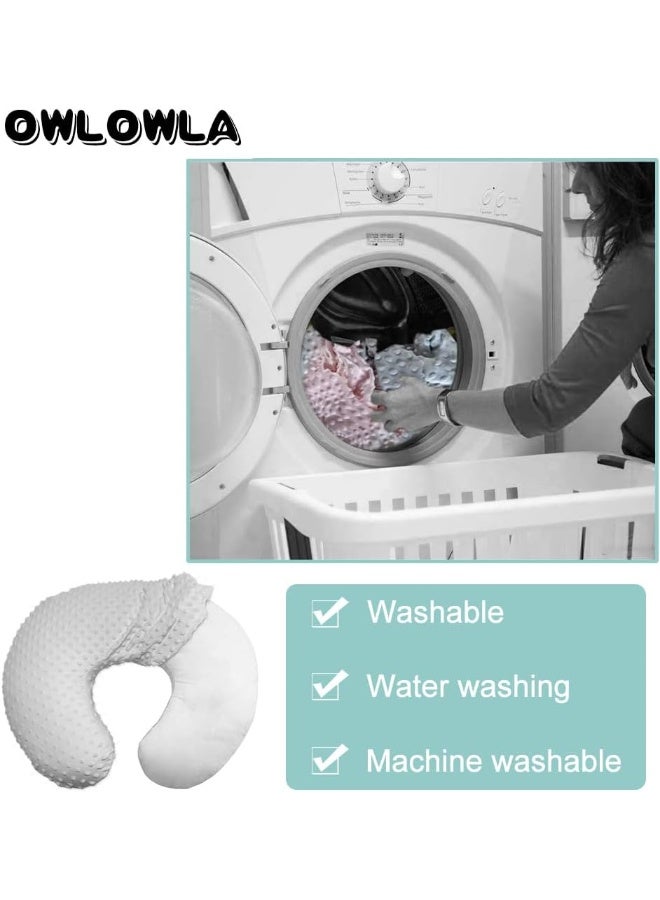 OWLOWLA Nursing Pillow Cover, Breastfeeding Pillow Slipcover Fits Nursing Pillow for Baby Boy Girl(Cream) - Image 4