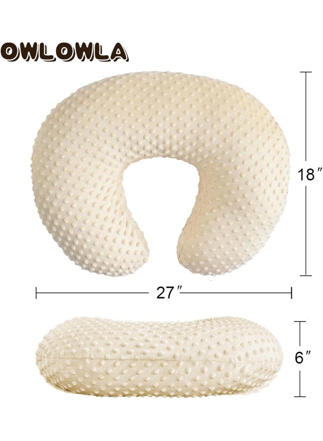 OWLOWLA Nursing Pillow Cover, Breastfeeding Pillow Slipcover Fits Nursing Pillow for Baby Boy Girl(Cream) - Image 5