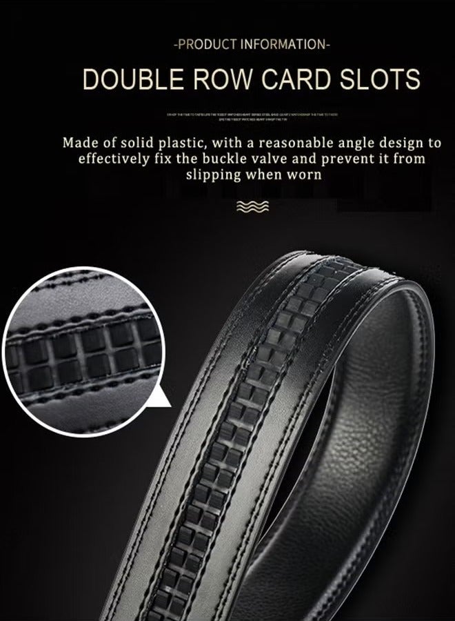 Men's Dress Belt - Ratchet Strap Leather 1.25 Inch Comfort Click - The Perfect Companion to Men's Dress Shoes - Image 2