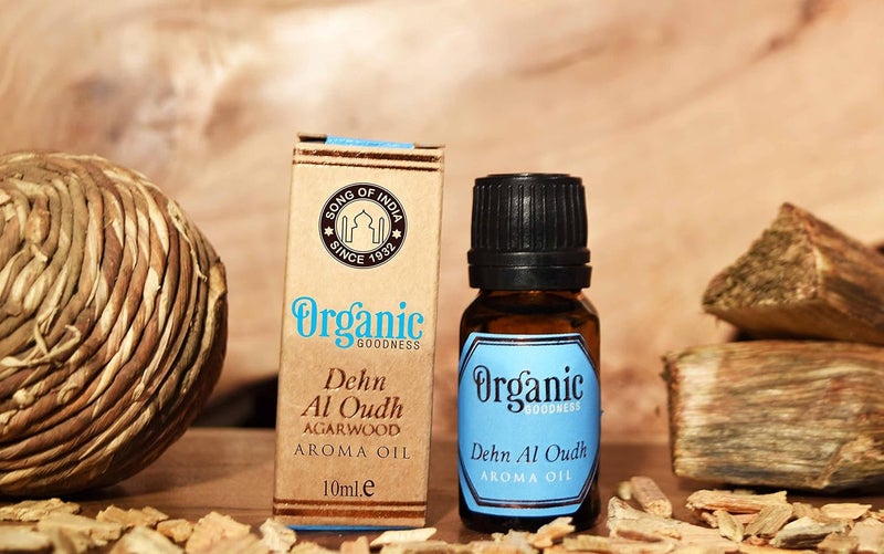 Song of India Song of India Organic Goodness Aroma Diffuser & Vaporiser Oil in Amber Coloured Glass Bottle | 100% Pure & Natural Essential Oil (Dehn Al Oudh/Oud) - Image 5