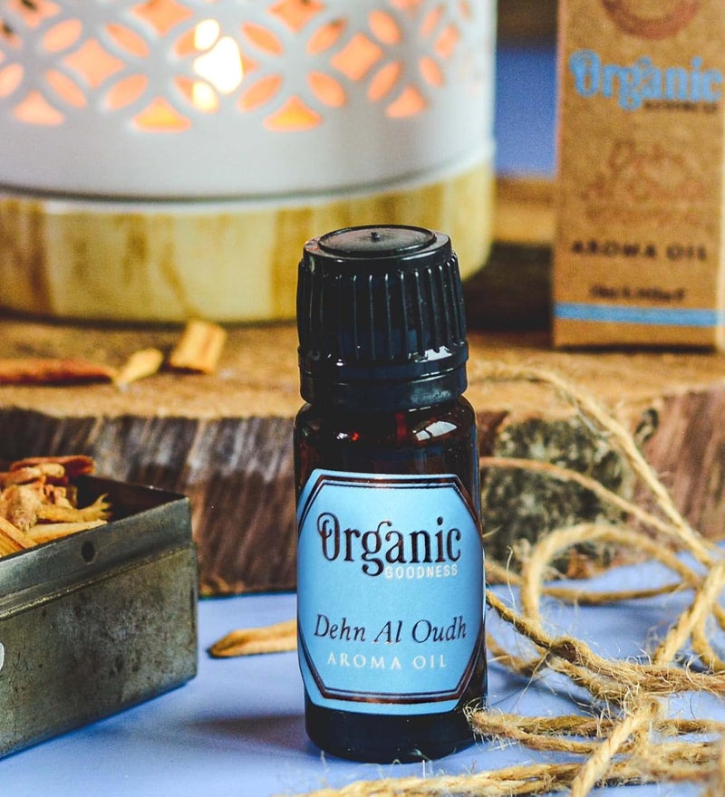 Song of India Song of India Organic Goodness Aroma Diffuser & Vaporiser Oil in Amber Coloured Glass Bottle | 100% Pure & Natural Essential Oil (Dehn Al Oudh/Oud) - Image 3
