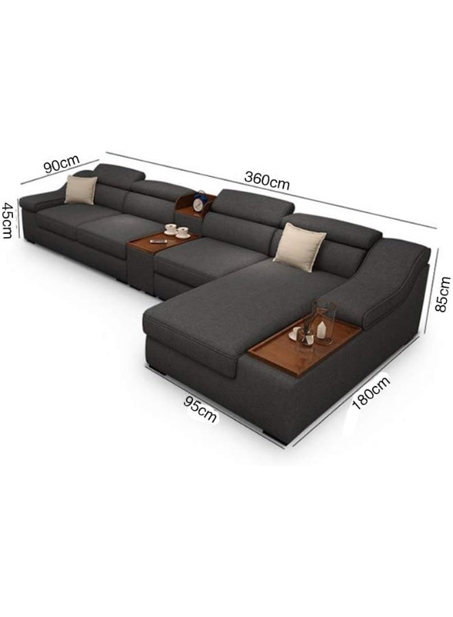 Generic COOLBABY JINPENGRAN Living Room Sofa, Grey  - Image 2