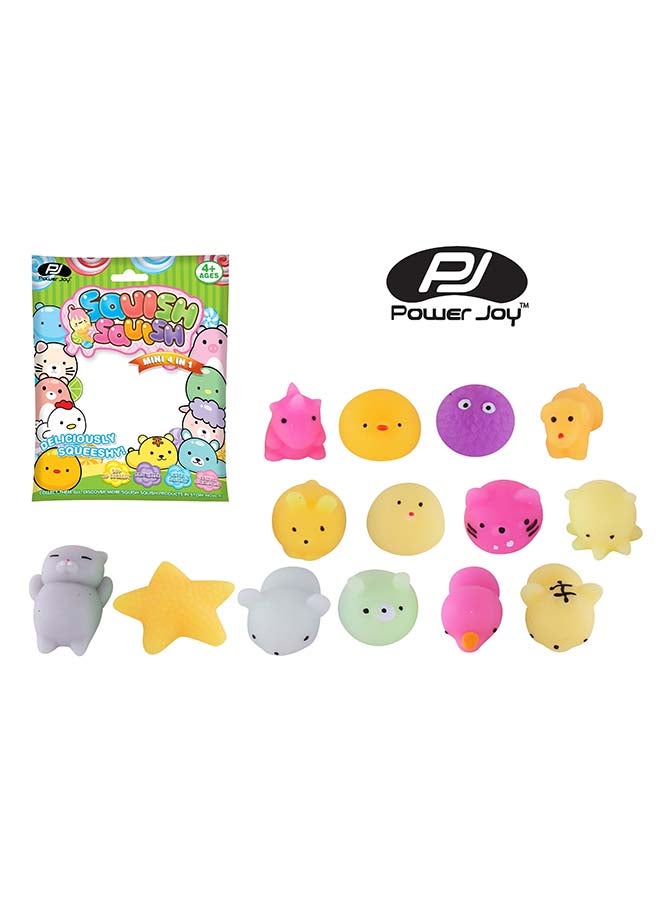 Power Joy Squish Squish Mini Animal 4-in-1, Assorted 1 Piece (Style & Color May Vary) Squishy Animals | Develops Sensory Skills | Entertaining Toy | Stress Relief Toys for Kids - Image 1