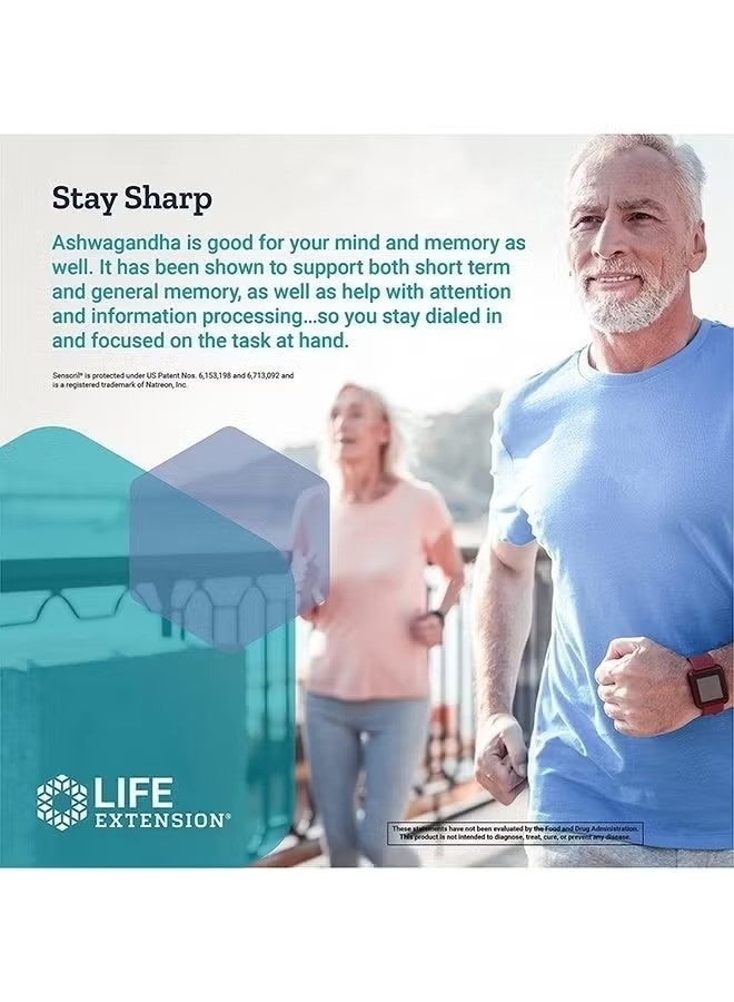 لايف إكستنشن تمديد العمر - مكمل نبات الإشواجند المُحسّن للتحكم في الإجهاد لاستجابة صحية للإجهاد، التركيز، الذاكرة، التخفيف من الإجهاد - نباتي، خالٍ من الجلوتين، غير معدل وراثيًا، 60 كبسولة - Image 5