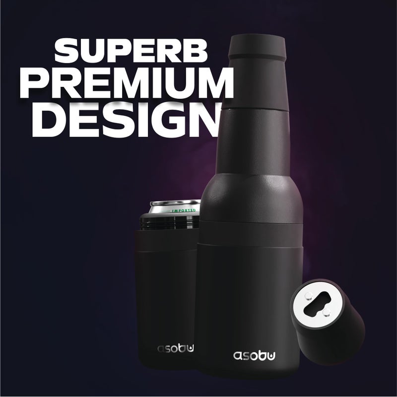 Asobu Frosty Beer Holder,2 Go Vacuum Insulated Double Walled Stainless Steel Beer Can and Bottle Cooler with Beer Opener, Bpa Free, Fits Standard 12oz, Ice Cold for Hours, Great Gift for Beer Lovers - Image 5