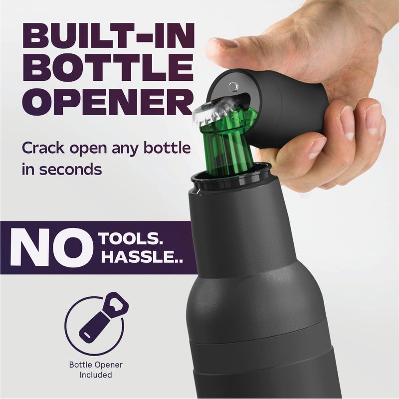 Asobu Frosty Beer Holder,2 Go Vacuum Insulated Double Walled Stainless Steel Beer Can and Bottle Cooler with Beer Opener, Bpa Free, Fits Standard 12oz, Ice Cold for Hours, Great Gift for Beer Lovers - Image 4