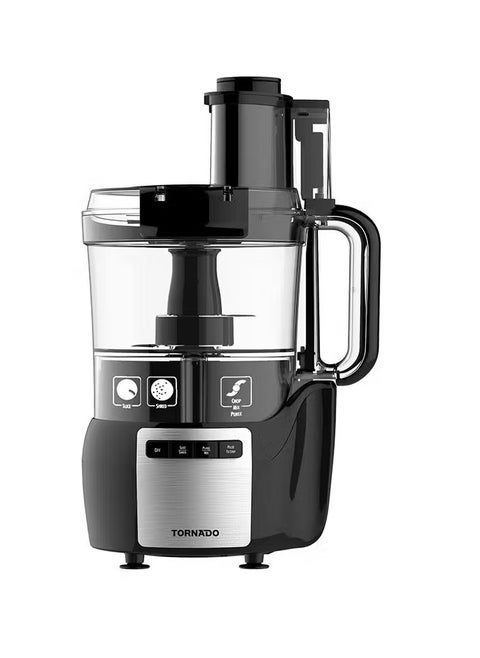 TORNADO Food Processor 450 Watt 1.5 Liter Bowl Black FP-450T
