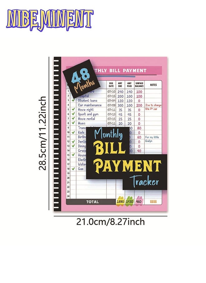 NIBEMINENT Independently Published Monthly Bill Payment Tracker: 48 Months Expense And Bill Tracker With Calendar & Debt Payoff Planner  - Image 2