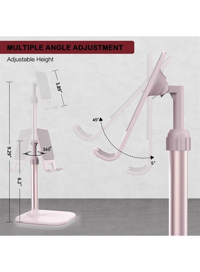 Doboli Cell Phone Stand for Desk,Phone Holder Compatible with iPhone and All Mobile Phones Tablet Pink - Image 1