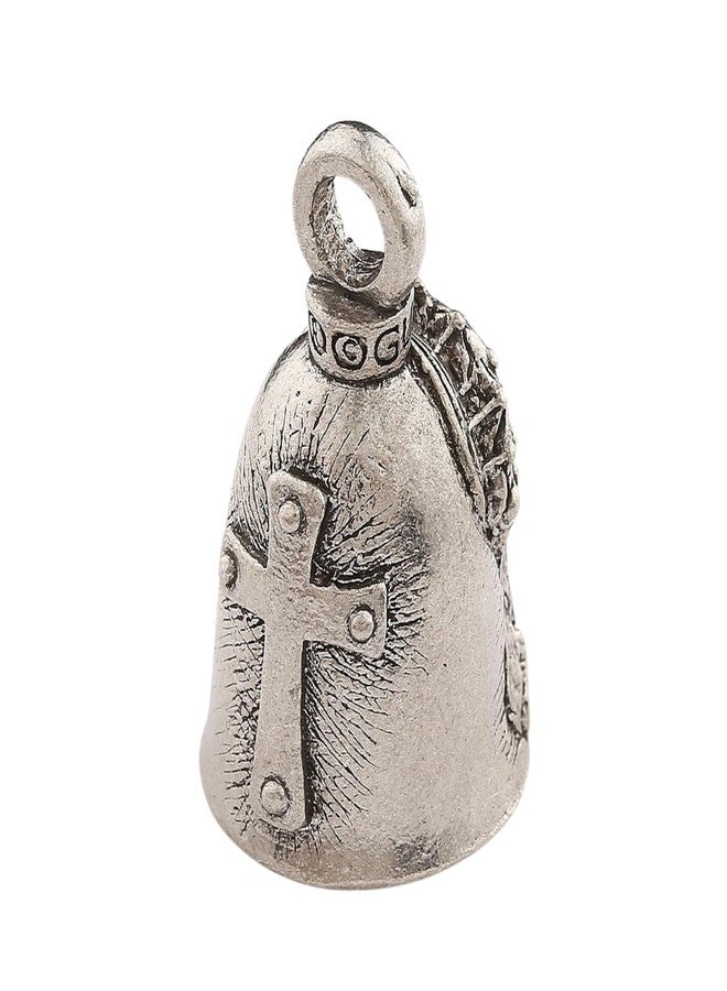 Guardian Bell Crown of Thorns Religious Good Luck Bell w/Keyring & Black Velvet Gift Bag | Motorcycle Bell | Lead-Free Pewter | Made in USA - Image 2
