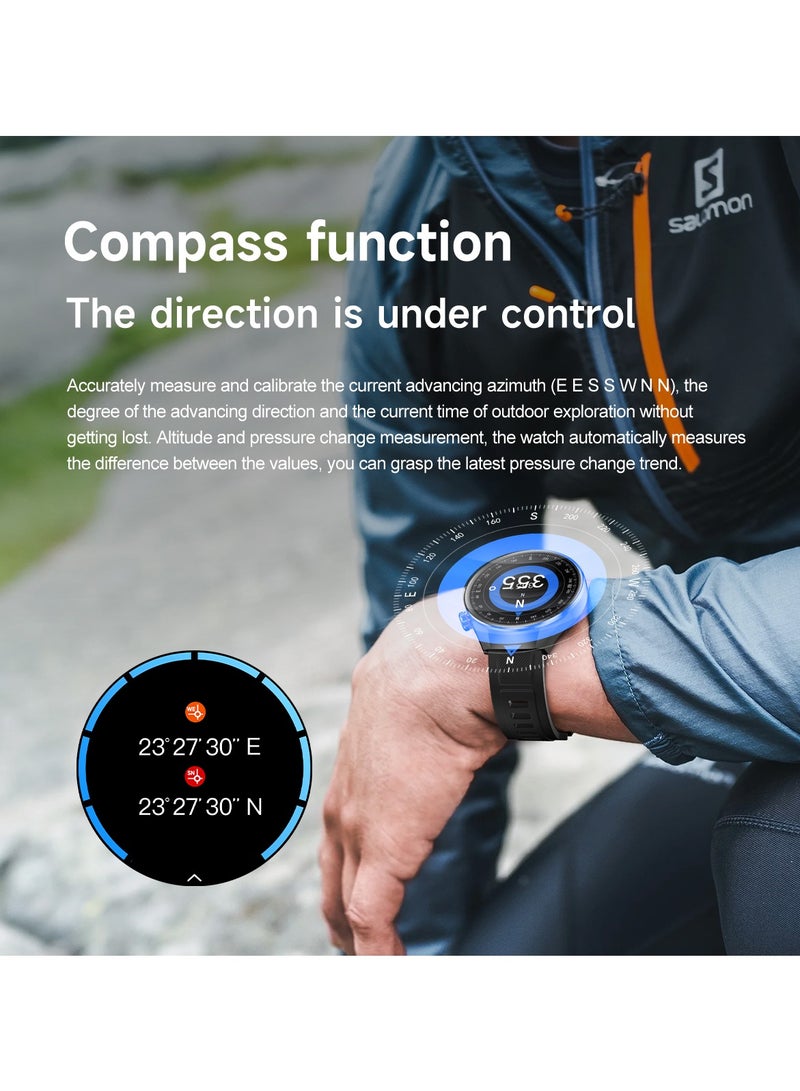 RollsTimi  Men's Smart Watch, 1.75-Inch AMOLED HD Screen, Support Bluetooth Calls, Activity Tracking, Heart Rate Monitoring, Smart Sports Watch, G5PLUS Black - Image 5