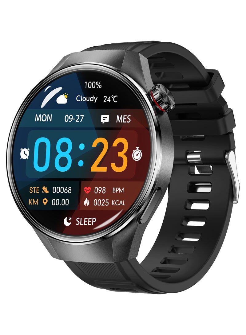 RollsTimi  Men's Smart Watch, 1.75-Inch AMOLED HD Screen, Support Bluetooth Calls, Activity Tracking, Heart Rate Monitoring, Smart Sports Watch, G5PLUS Black - Image 1