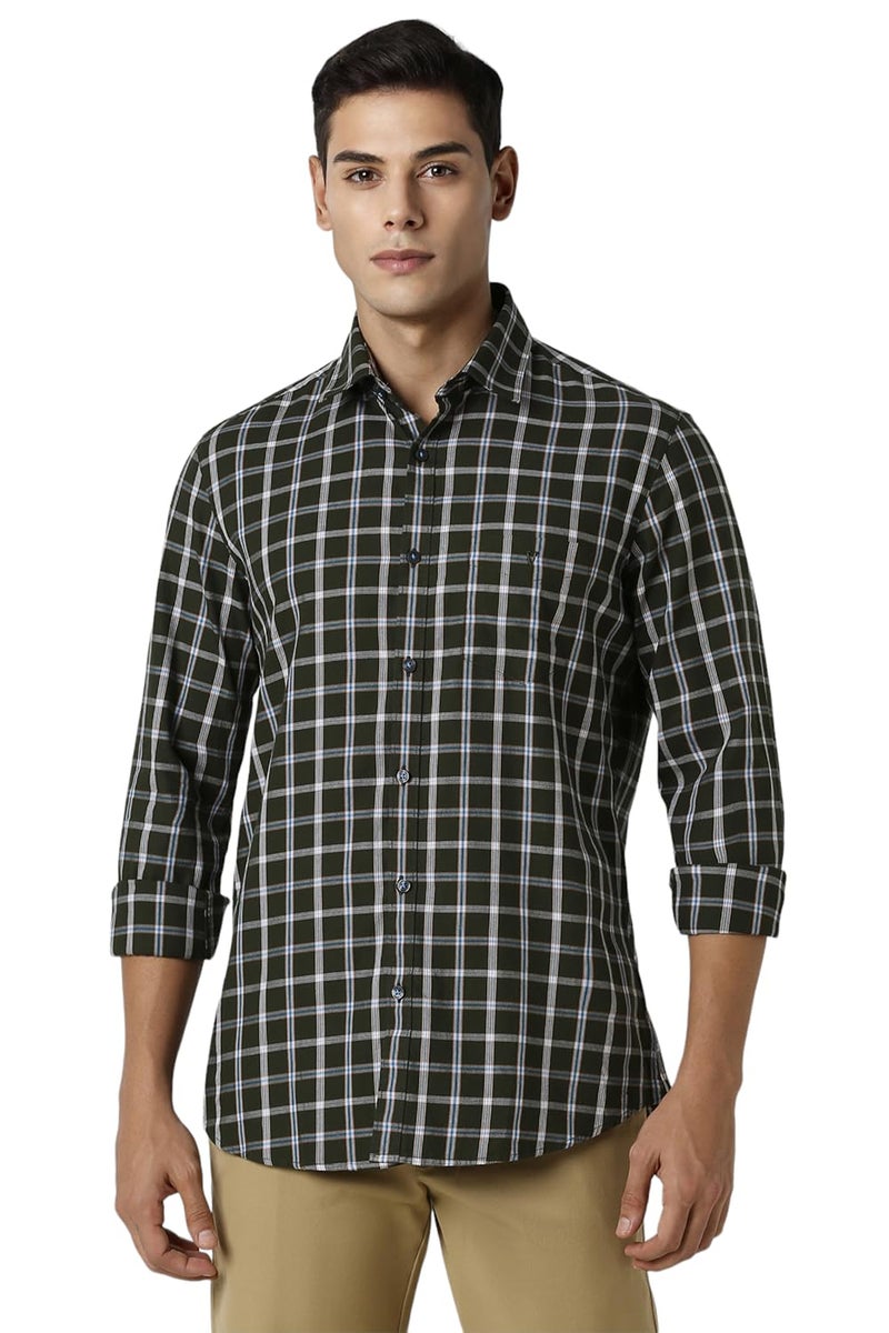Van Heusen Men's Cotton Slim Fit Shirt (VSSFUSLFN87096_White, 40 - Image 1