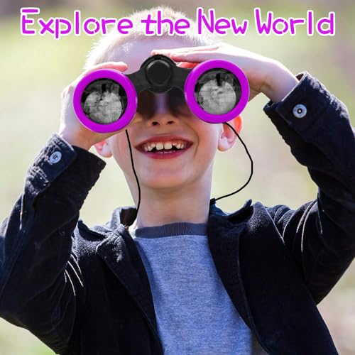 Scotamalone Kids Binoculars Shock Proof Toy Binoculars Set for Age 3-12 Years Old Boys Girls Bird Watching Educational Learning Hunting Hiking Birthday Presents - Image 3