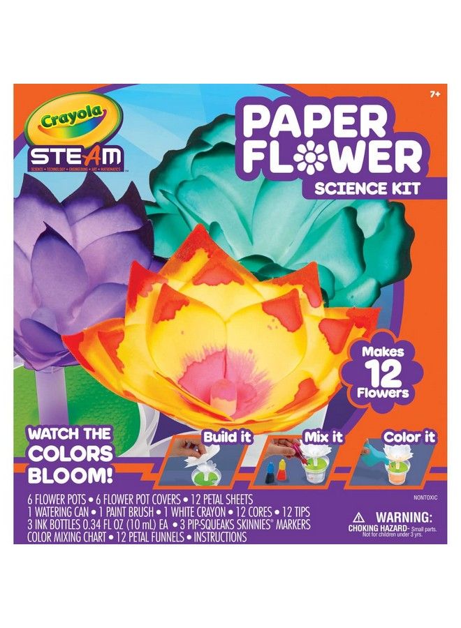 Crayola Paper Flower Science Kit Color Changing Flowers Gift For Kids Ages 7 8 9 10 - Image 2