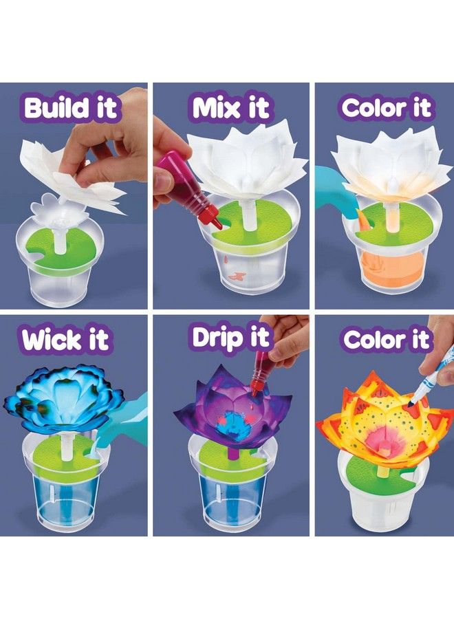Crayola Paper Flower Science Kit Color Changing Flowers Gift For Kids Ages 7 8 9 10 - Image 5