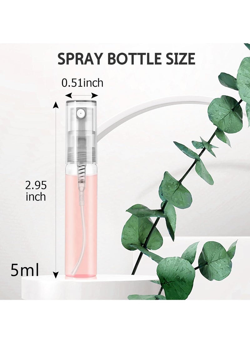 Generic - Mini Spray Bottles 105PCS 5ML Clear Glass Perfume Bottles Refillable Fine Mist Spray Bottles Empty Fragrance Scent Sample Spray Containers Cosmetics Make up Atomizer for Cleaning Travel Essential Oils - Image 1