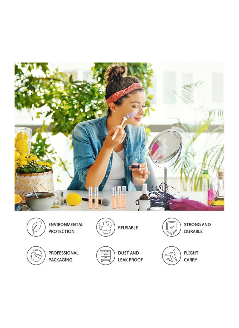 Generic - Mini Spray Bottles 105PCS 5ML Clear Glass Perfume Bottles Refillable Fine Mist Spray Bottles Empty Fragrance Scent Sample Spray Containers Cosmetics Make up Atomizer for Cleaning Travel Essential Oils - Image 1
