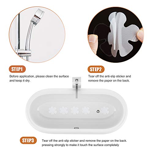 Secopad 24PCS Original Bathtub Stickers Non-Slip, Safety Shower Treads Adhesive Appliques with Premium Scraper - Image 5