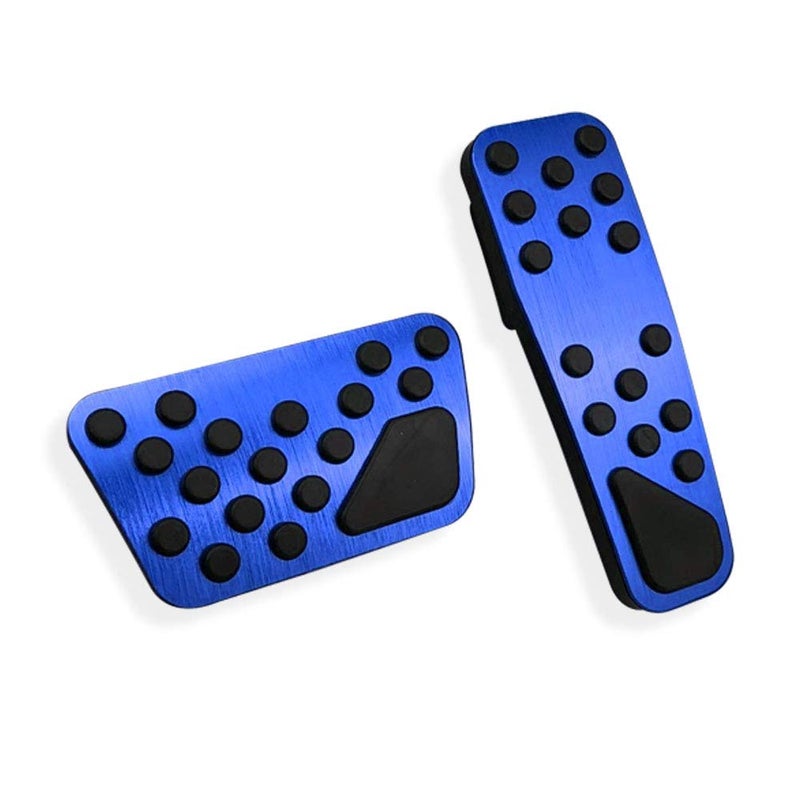 LEXLEY 2PCS AntiSlip Aluminum Brake Gas Pedal PadsAuto No Drilling Accelerator Pedal Covers For Dodge 20092023 Charger Challenger Chrysler 300 300cBLUE