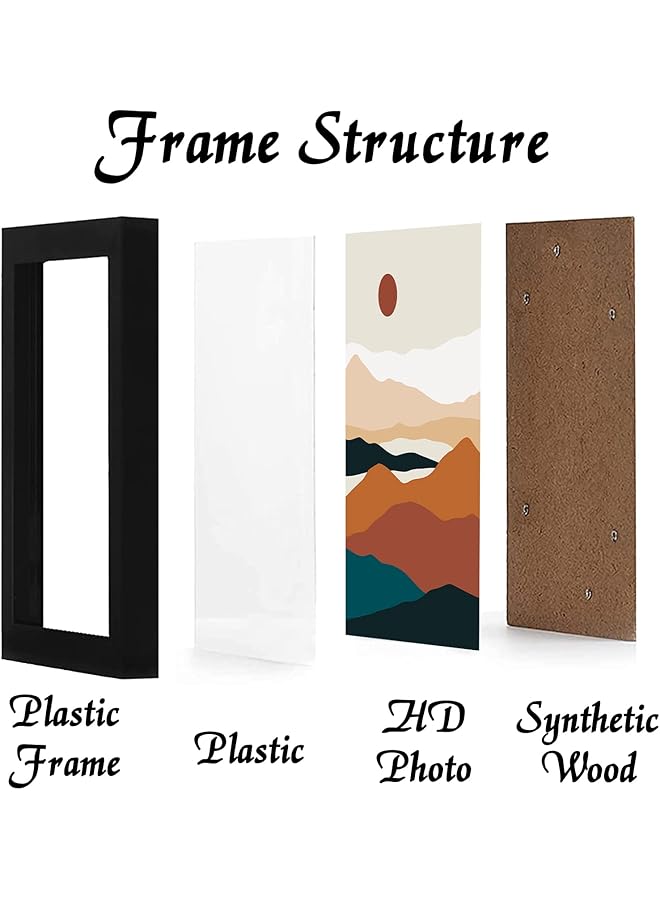 erorex 10X14 Picture Frame Set Of 3 Display Picture 10 X 14 Specific Frames For 25X35Cm Diamond Painting Canvas As Diamond Art Accessories Wall Gallery Photo Frames Black - Image 2