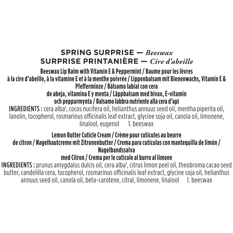Burt's Bees Gifts Ideas - Spring Surprise Set, Original Beeswax Lip Balm and Lemon Butter Cuticle Cream, Natural Origin Lip Moisturizer With Responsibly Sourced Beeswax, 2 Count - Image 5