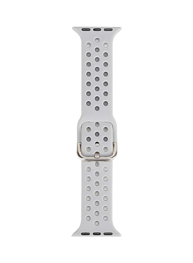NIBEMINENT Replacement Watchband For Apple Watch Series 7 45mm/6 & SE 5 4 44mm/3 2 1 42mm Grey - Image 1