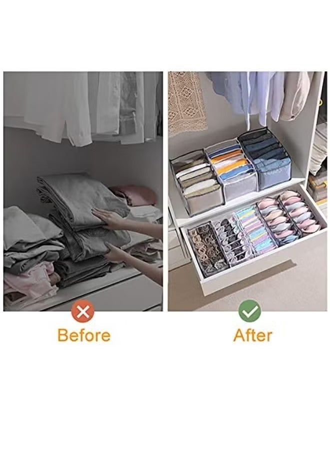 4 pieces 5 grids washable clothes organizer - Image 4