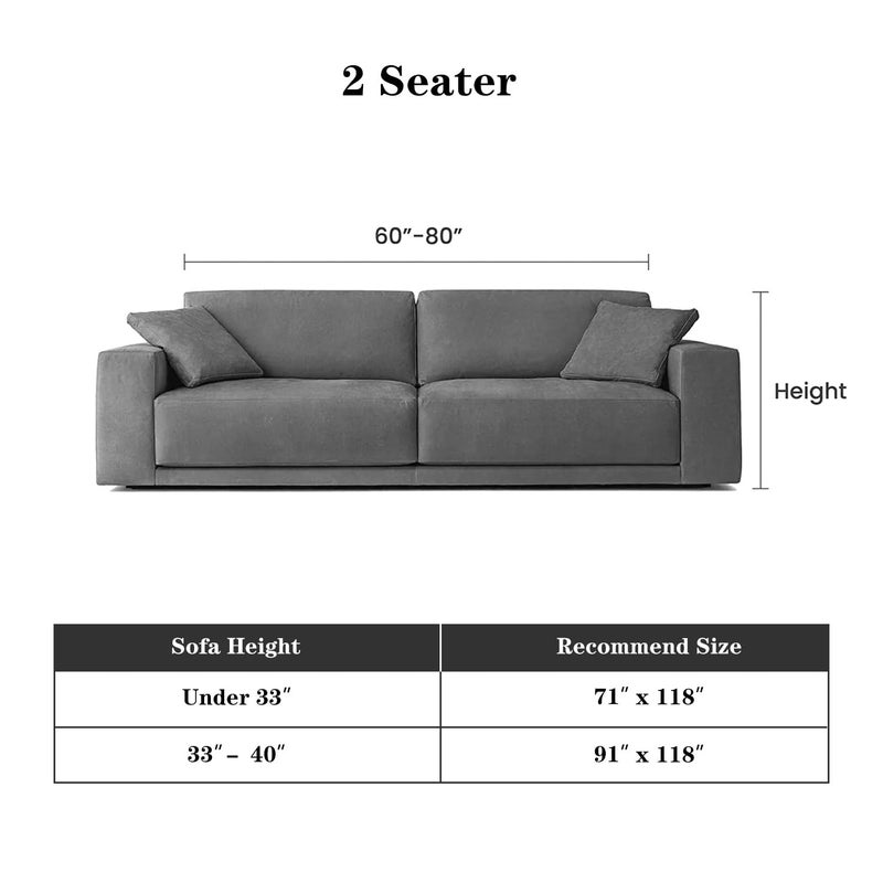 MEETSKY Couch Cover Sectional Sofa Covers Washable Chenille Geometric Abstract Couch Covers for 2 Cushionï¼ŒSofa Slipcover Multi-Use Durable Couch Throw Cover for Dogs Pets, 71" x 118", Deep Grey - Image 5