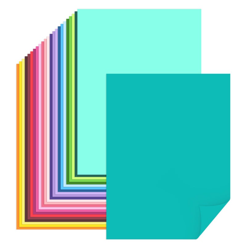 8.5X11 Card Stock Paper Colored Paper 32lb 120gsm Hard Construction Paper Variety Color Computer Paper 120 Sheets for Printers,Crafts,Office (Multicolor)