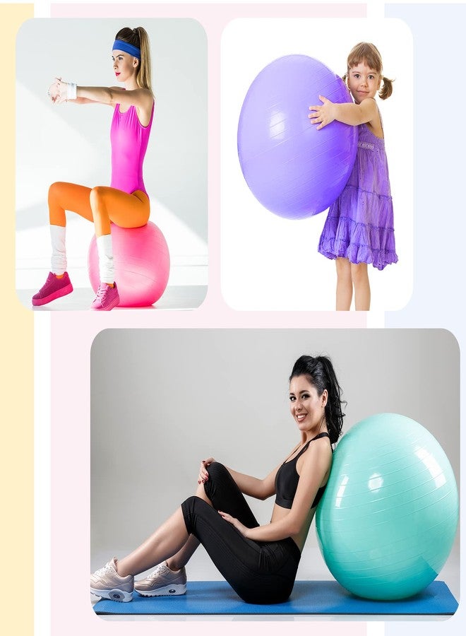 Honoson 3 Pcs Exercise Yoga Ball Large Pregnancy Fitness Ball Chair Multiple Sizes for Office Home Labor Gym Birth Balance, 55/65/75cm - Image 5
